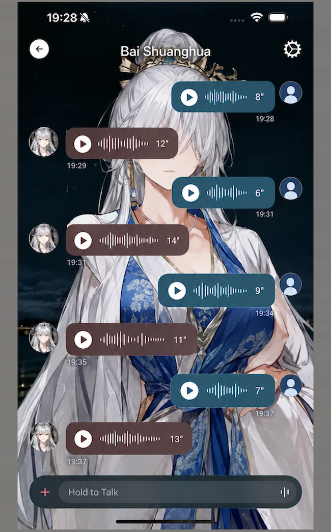 Voice input and TTS replies in AI roleplay